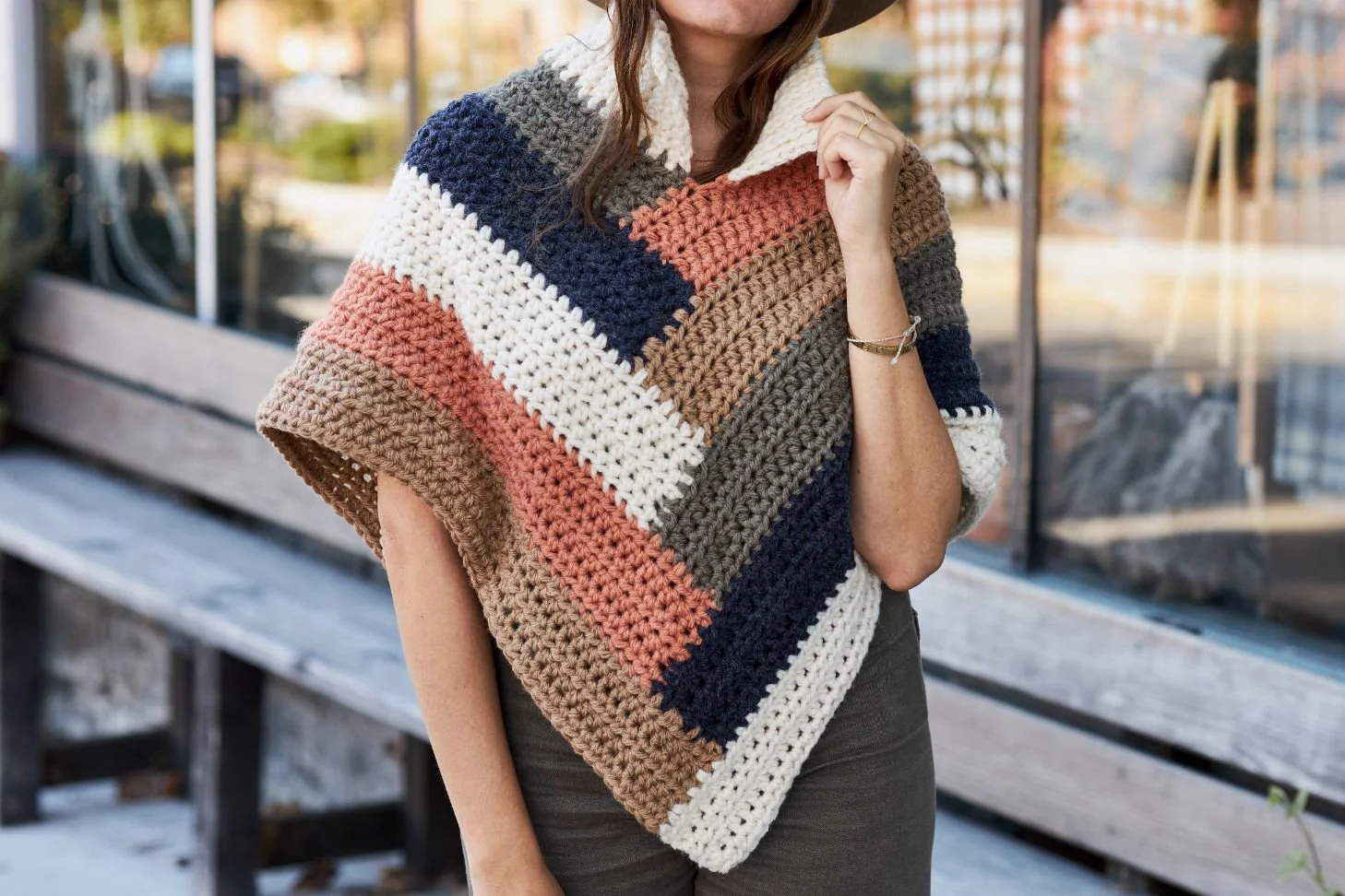 Poncho sweater crochet pattern sales